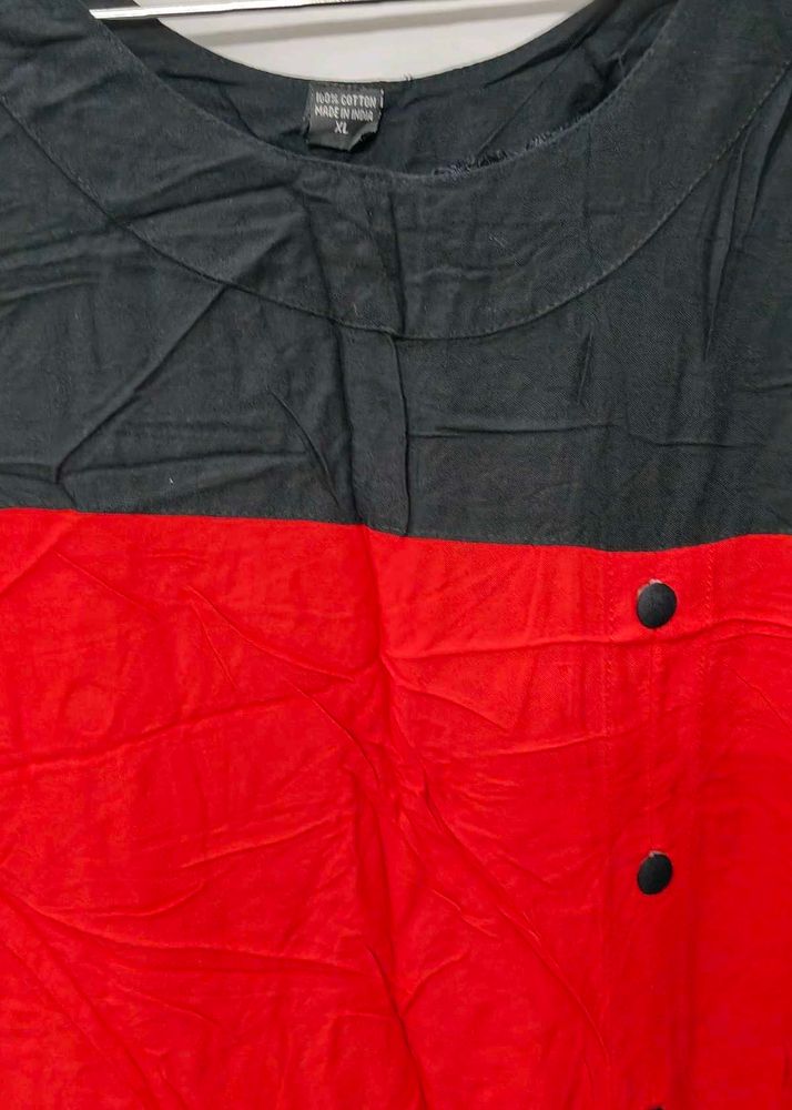 red black kurti