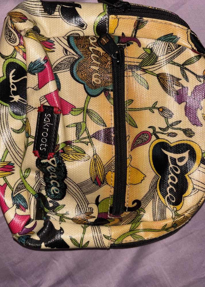 Sakroots Peace Floral Print Crossbody Bag