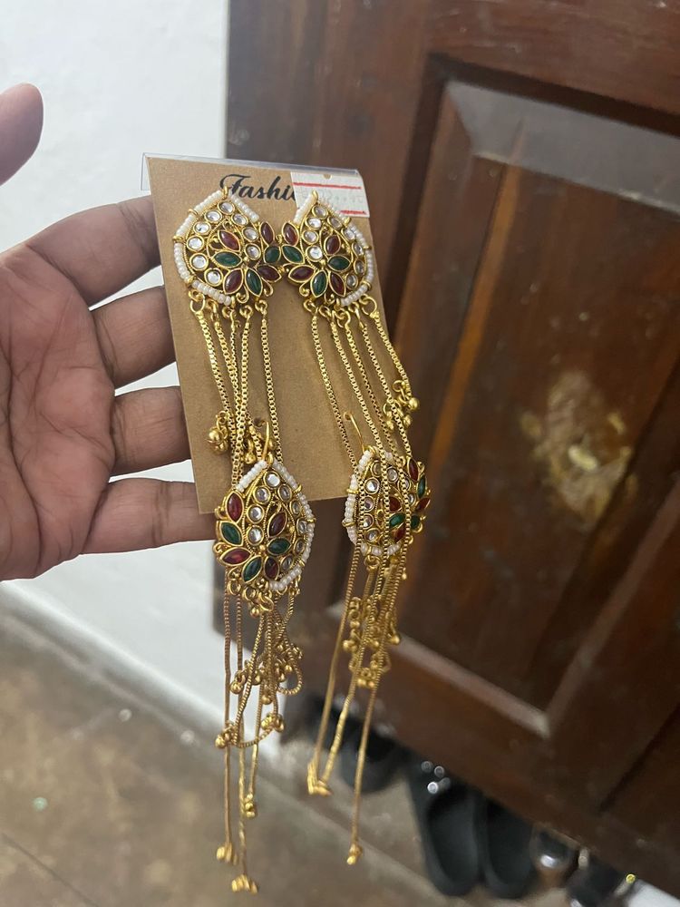 Kashmiri earrings latest with Kundan