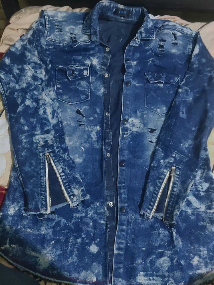 Distressed Denim Shirt
