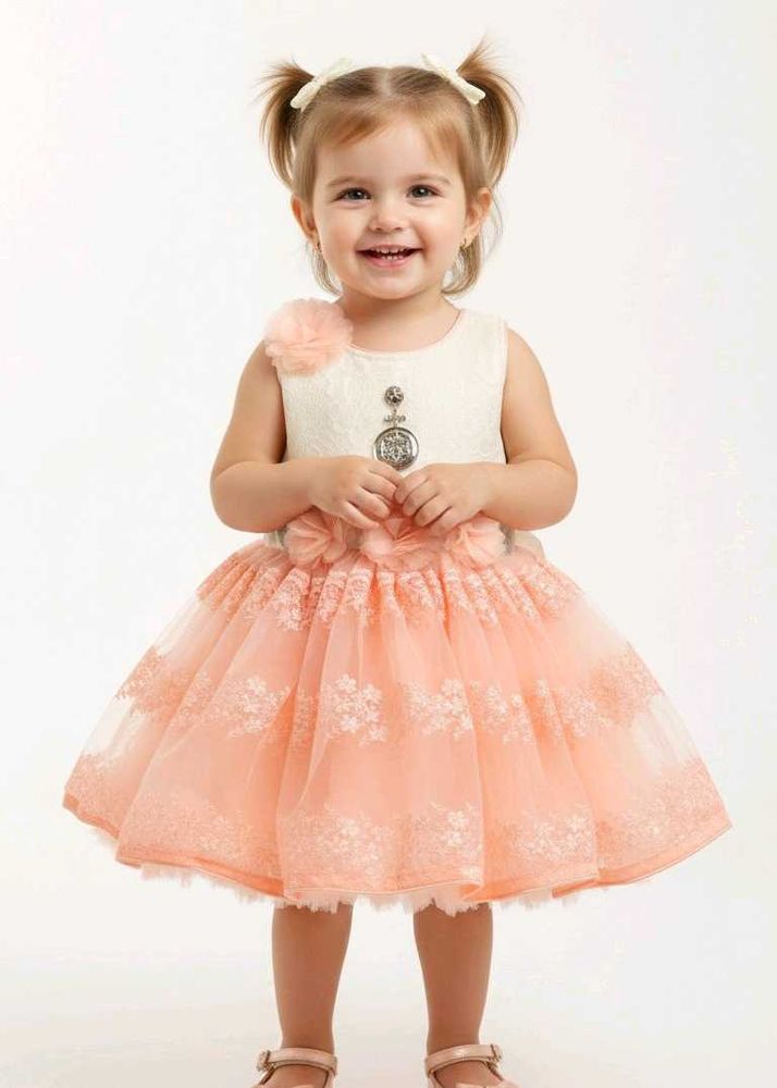Adorable Peach Party Dress