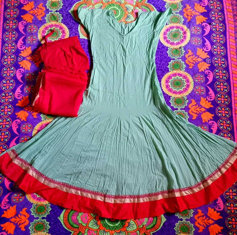 🟢 Light Green Kurti Set🟢👗