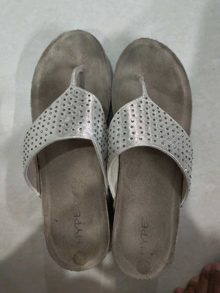 Hype Silver Rhinestone Sandals