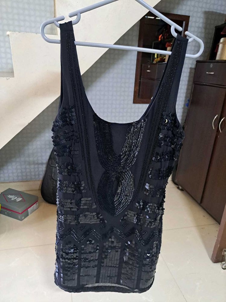 Black Sequin Dress