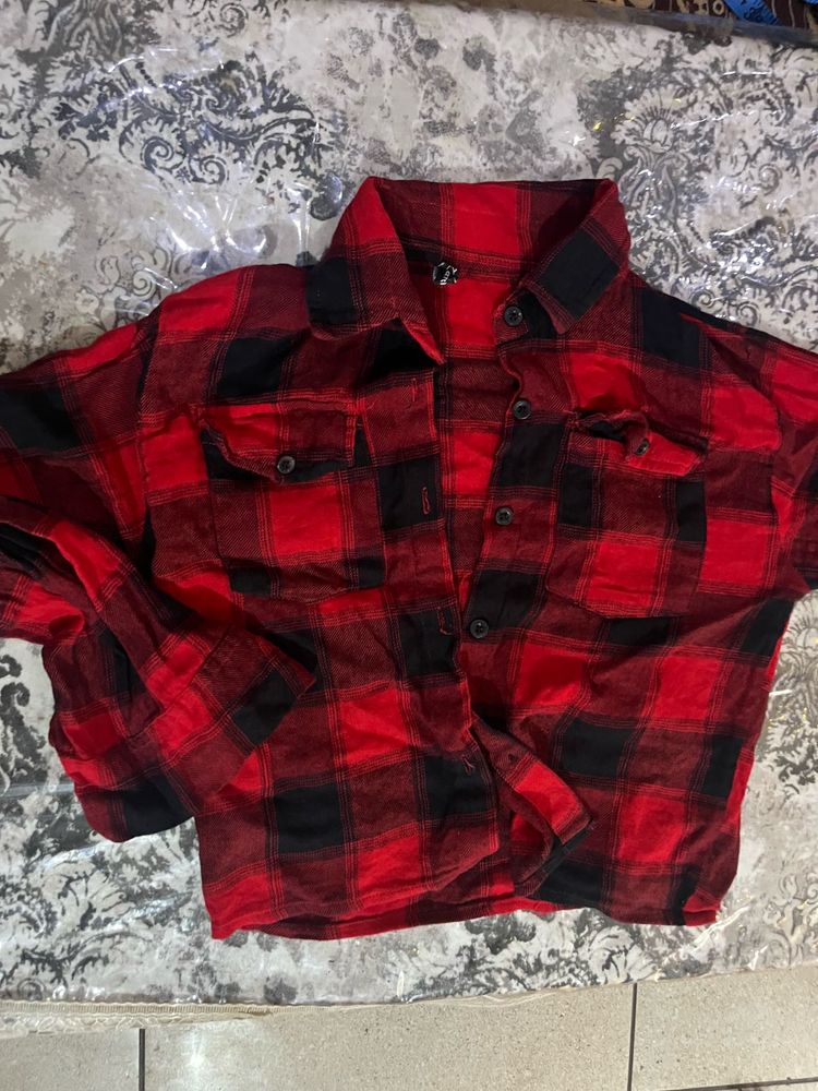 Checkered Red And Black Shirt