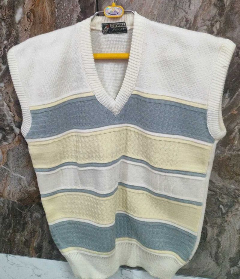 Vintage Striped Sweater Vest