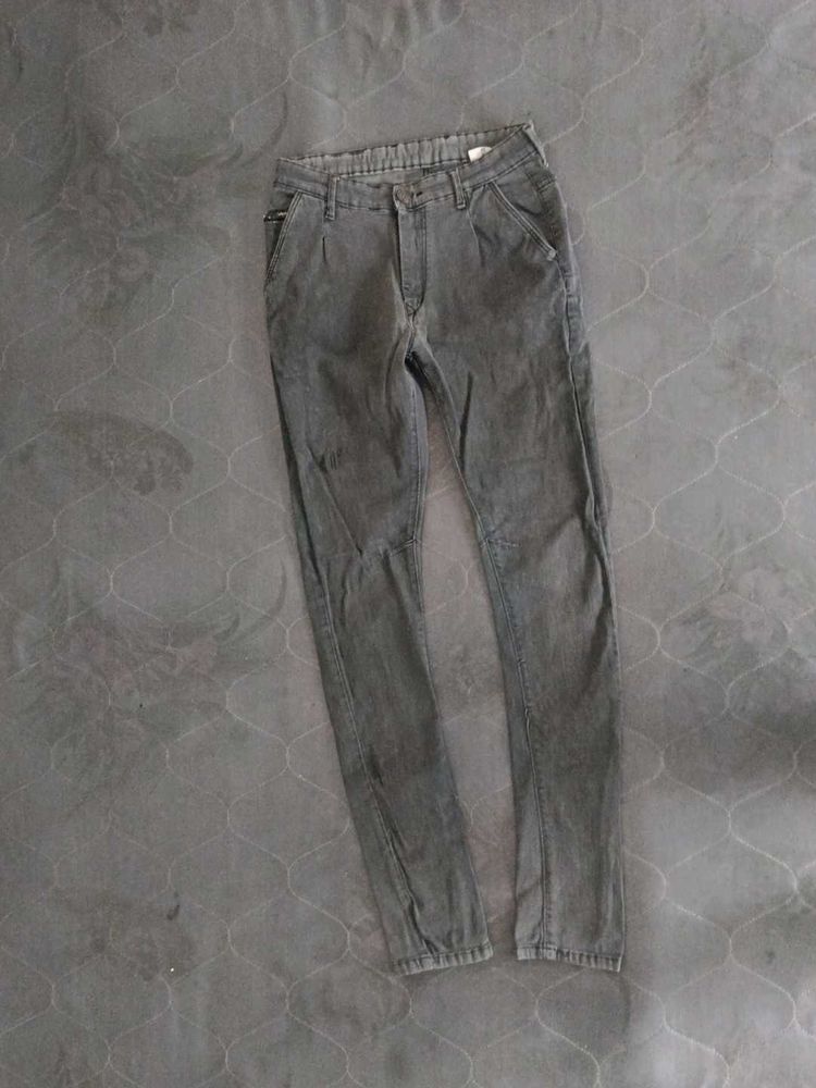 Gray Casual Pants