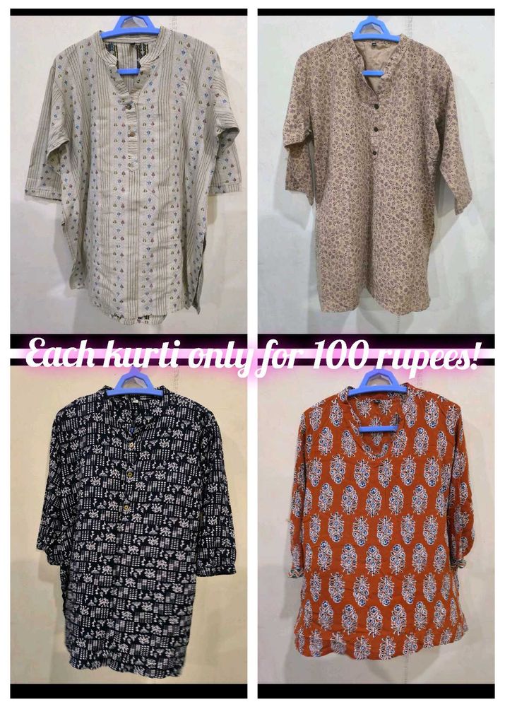 set of 4 short kurti.