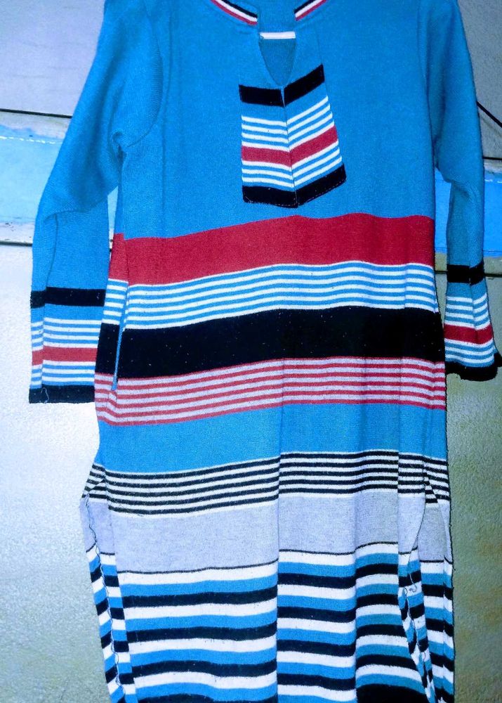 Blue Striped Tunic Dress