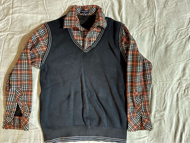 Warm shirt Attached Half Sweater