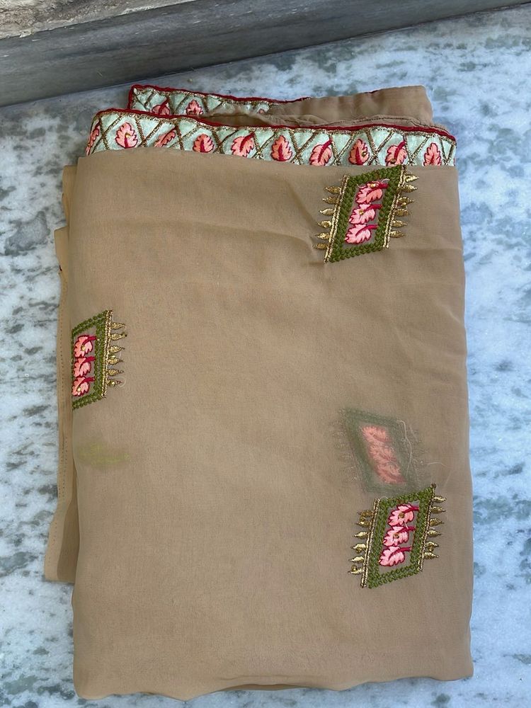 Elegant Embroidered Ethnic Fabric