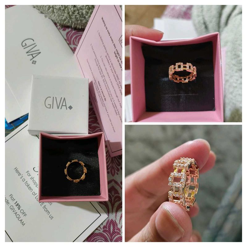 Giva Silver 925 Rose Gold Together Forever Ring