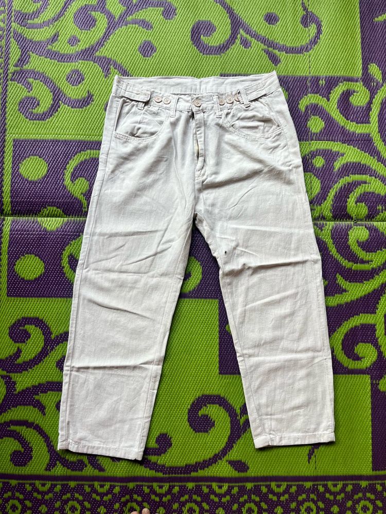 Beige Pants linen
