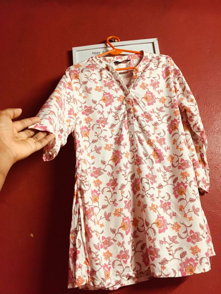 Floral Print Tunic Top