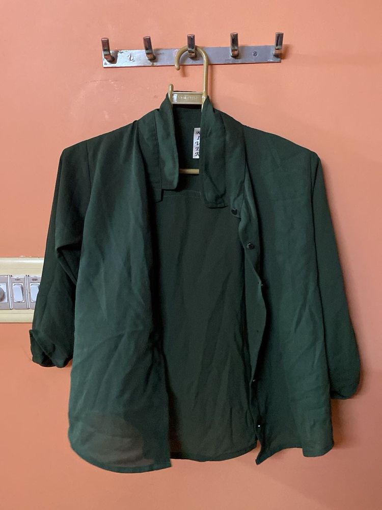 Green Casual shirt