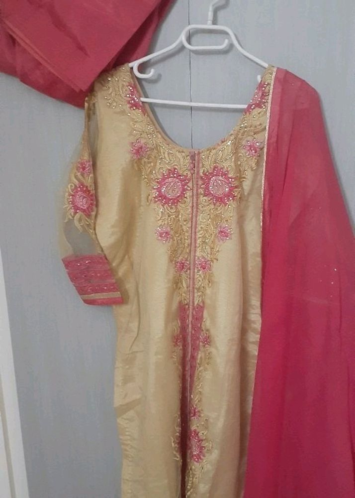 Stitched Kurta Salwar Dupatta Set.