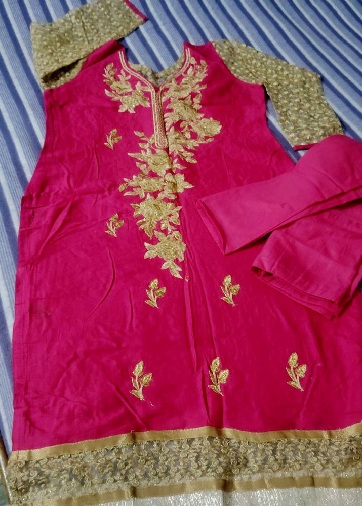 Beautiful Designer Kurta Churidar Without Dupatta