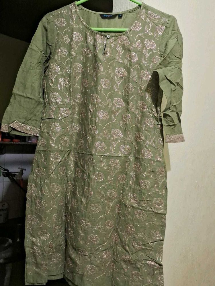 Olive Floral Tunic