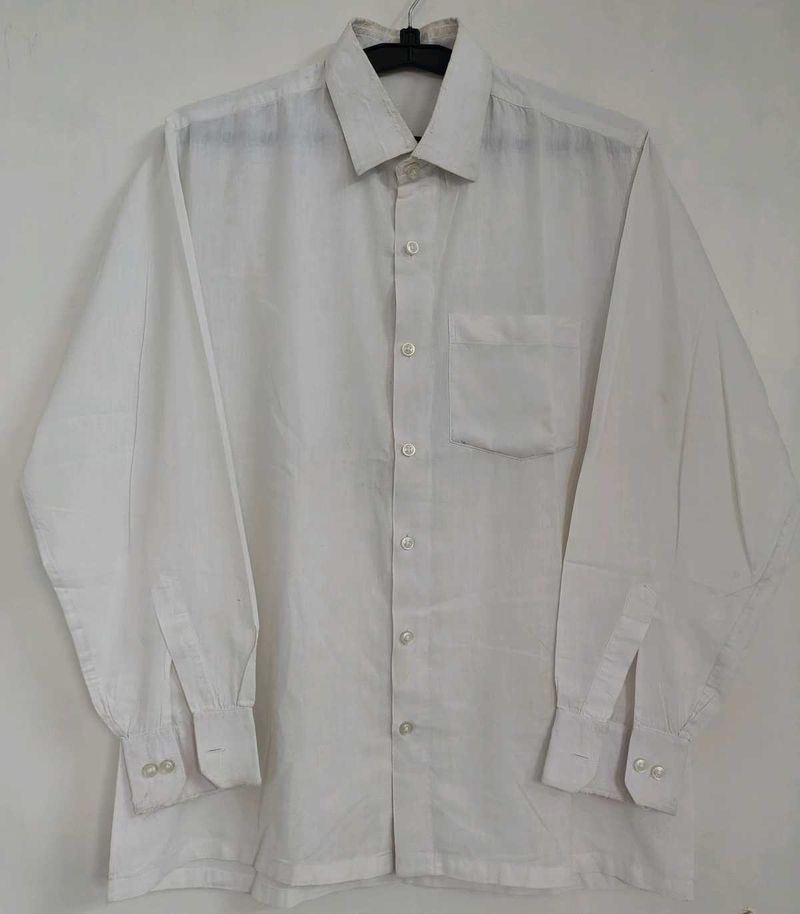 Vintage White Button-Down Shirt