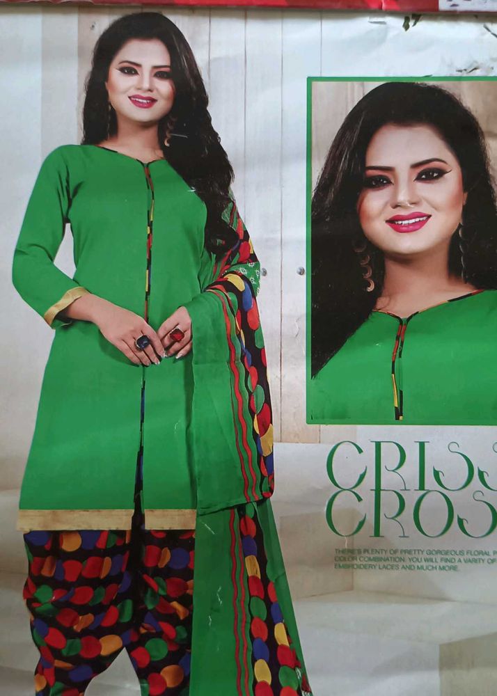Elegant Green Dress Material