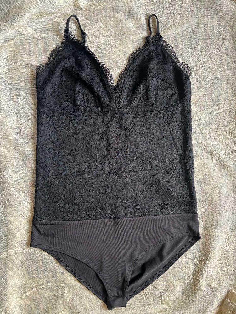 Black Lace Bodysuit with Adjustable Straps