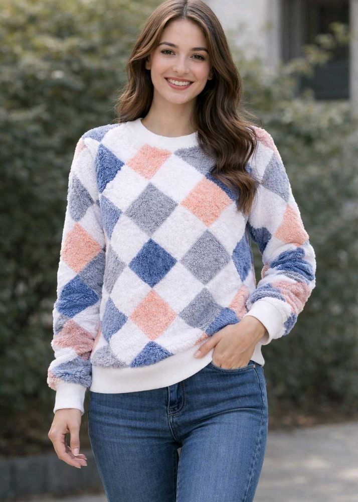 Cozy Diamond Pattern Sweater