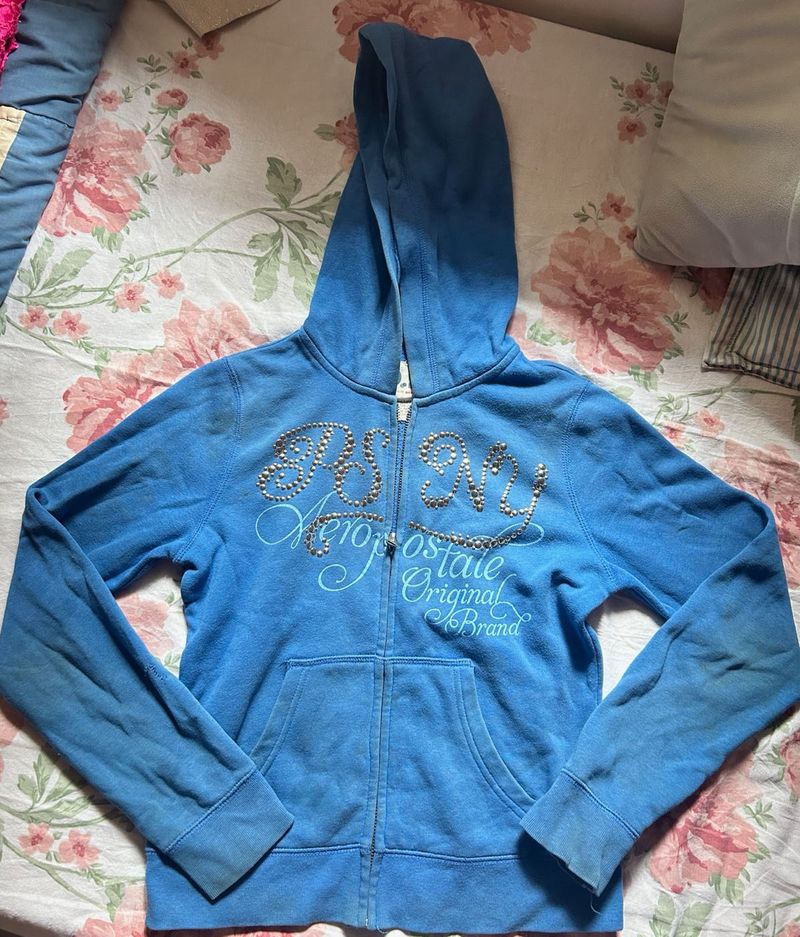 Aeropostale Blue Full Zip Hoodie