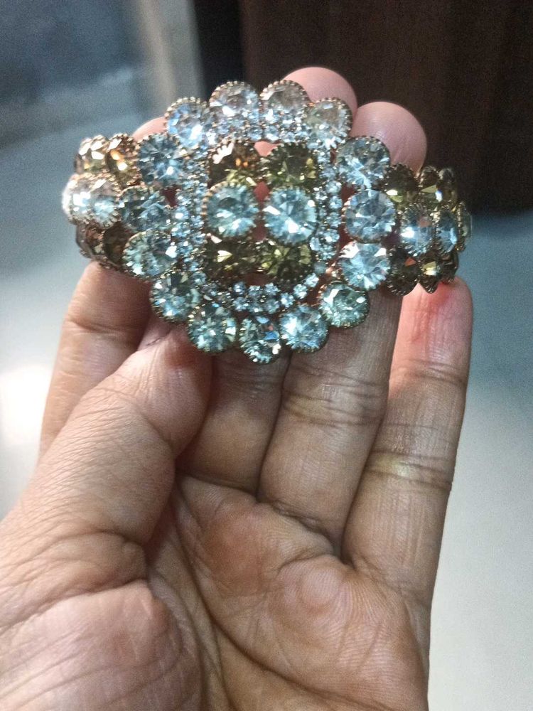Vintage Rhinestone Cuff Bracelet