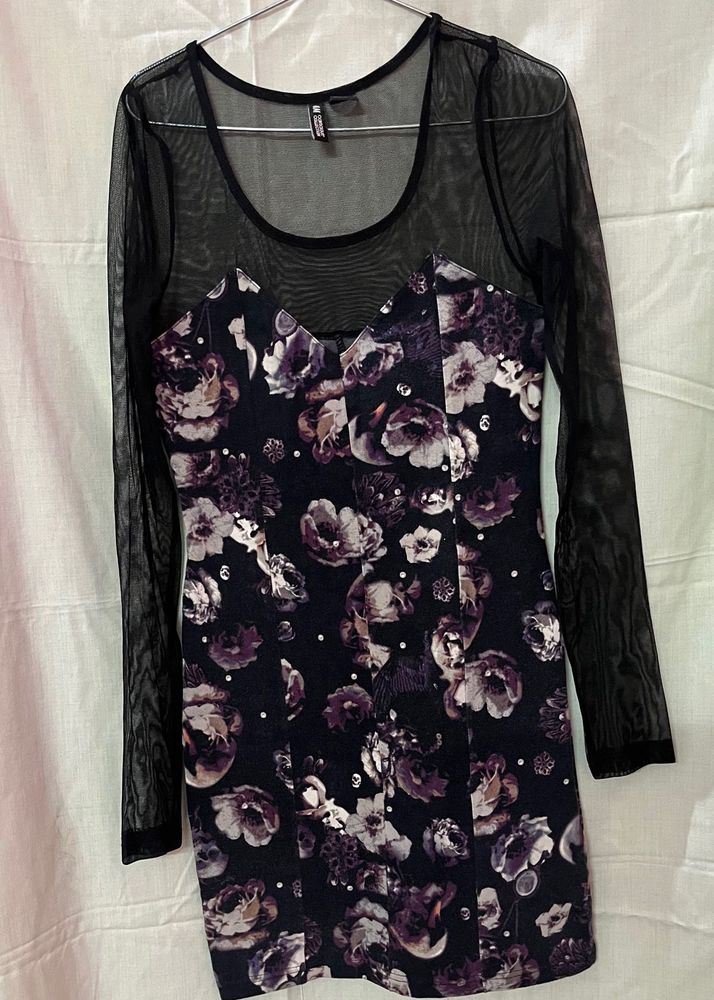 Floral Mesh Dress