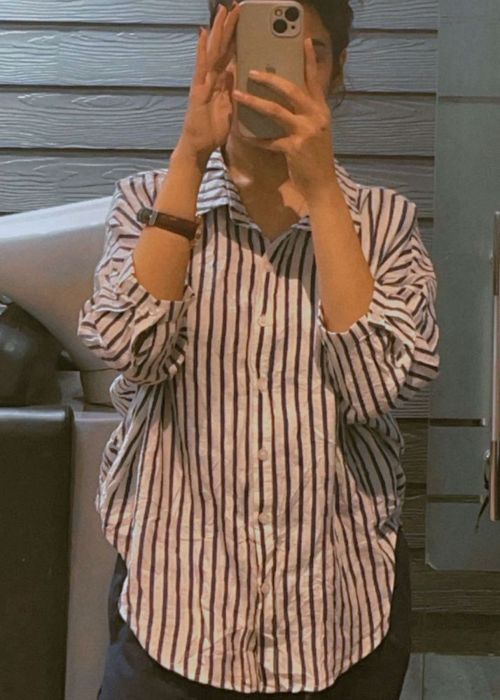 Striped Button-Up Top