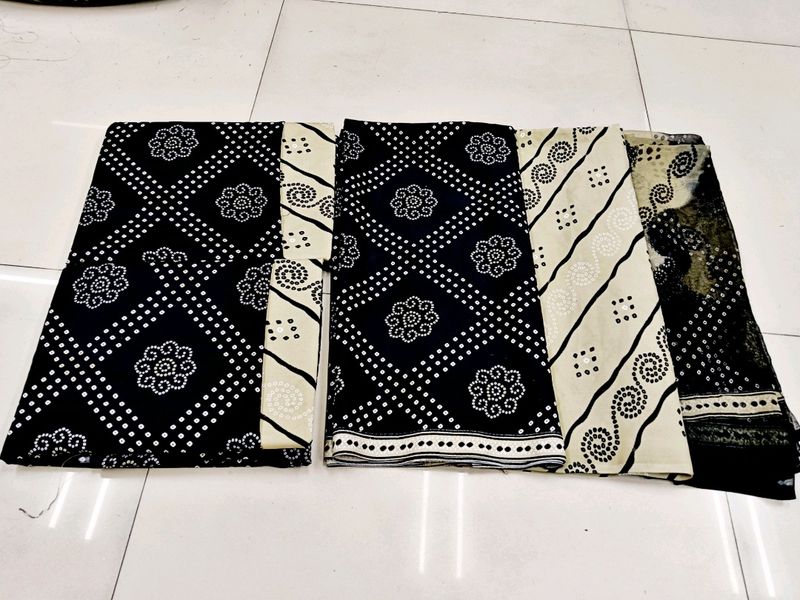 Black Chunri Dress Material 🛍️