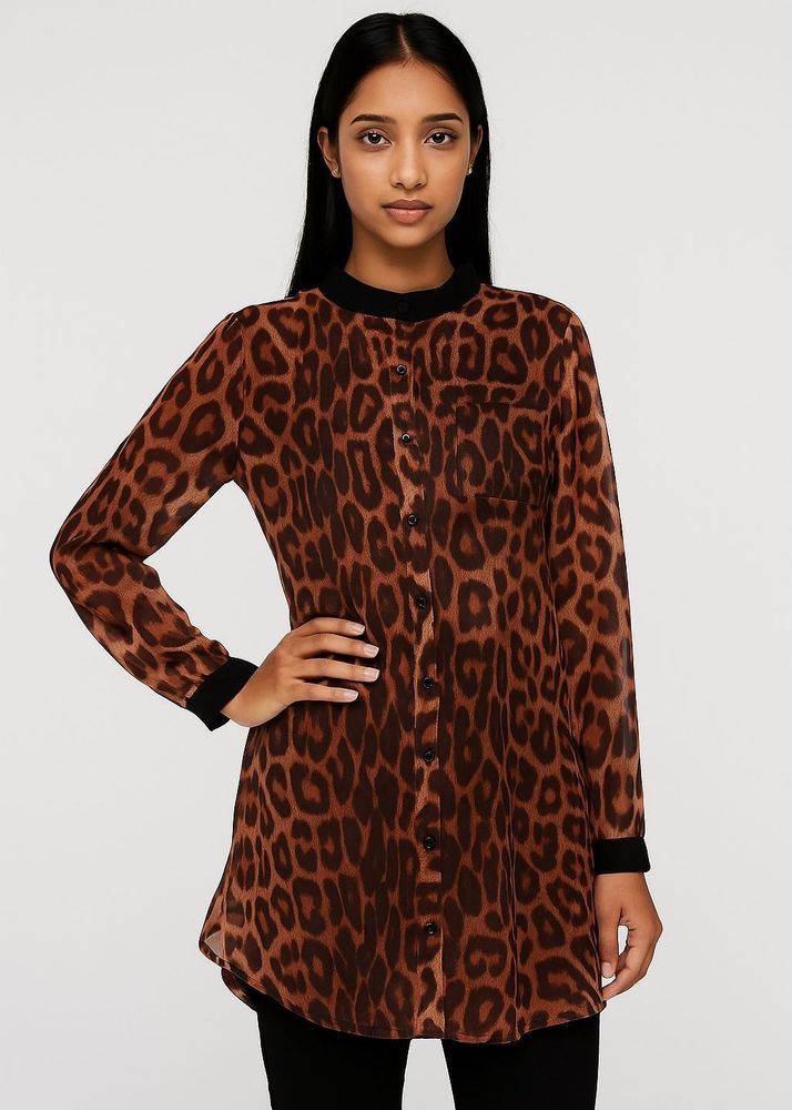 Leopard Print Tunic Top