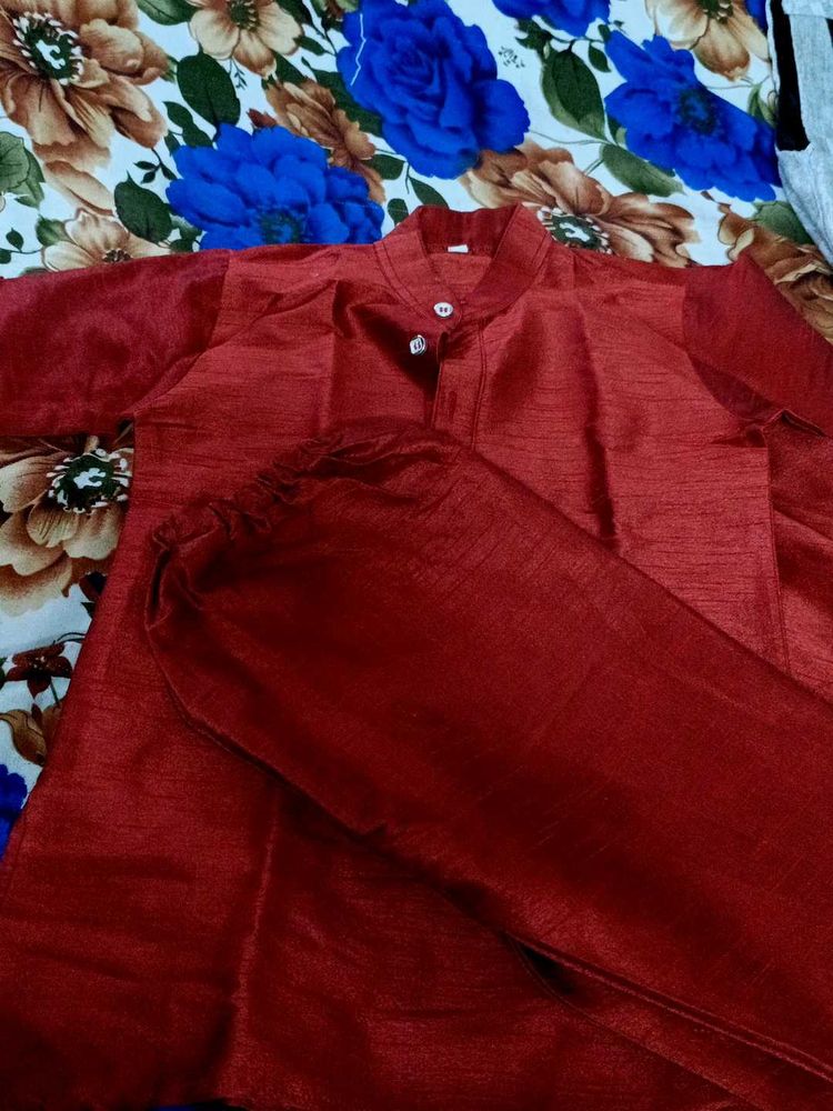 Elegant Red Kurta Set