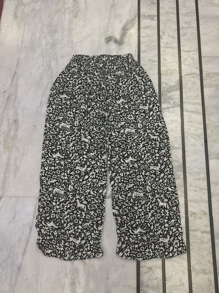 Printed Black Comfortable Pyjama