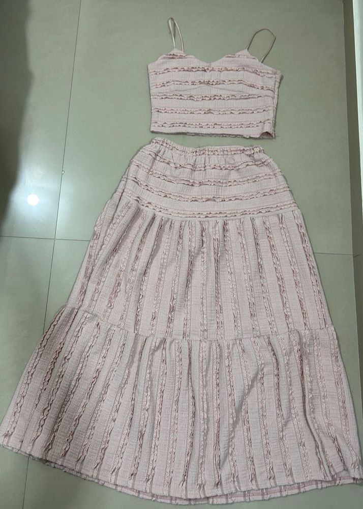 Cute Pink Two-Piece Set