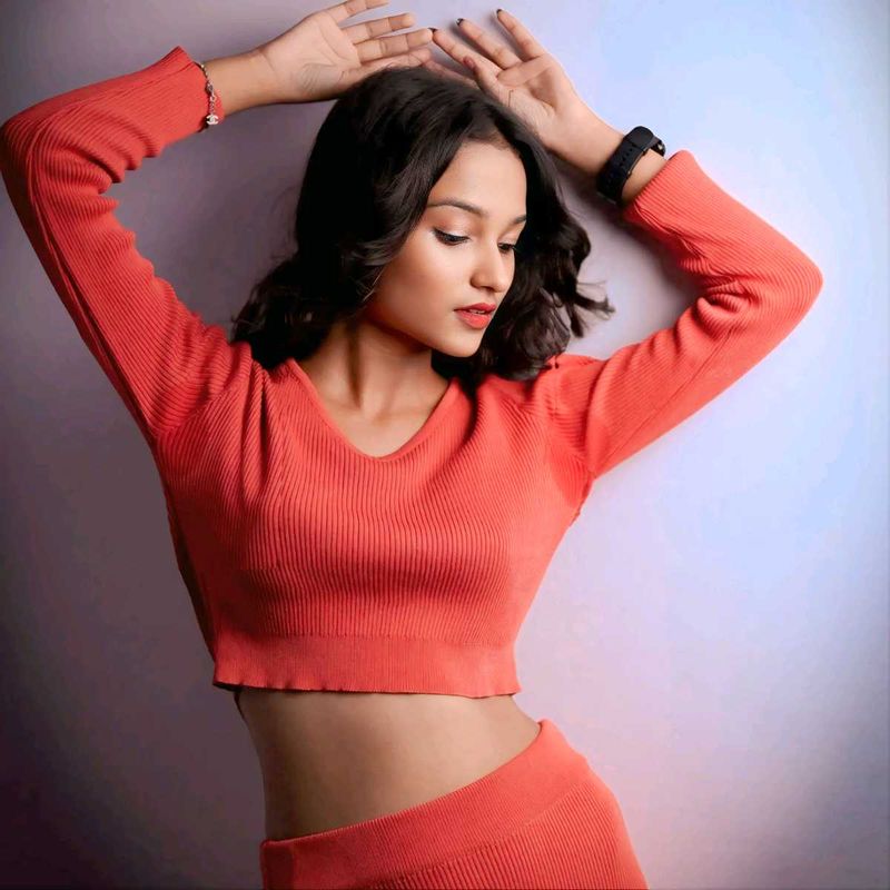Orange Knit Co-ord Set