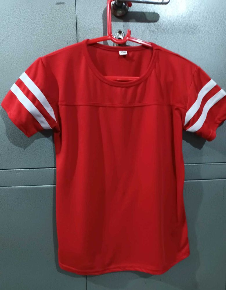 Red &amp; White Striped T-Shirt