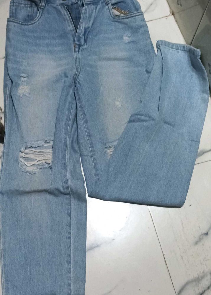 Ripped Light Wash Jeans