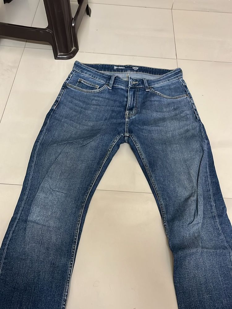 Celio Blue Slim Fit Jeans For Men