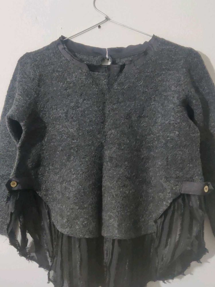 Grey Woollen Top