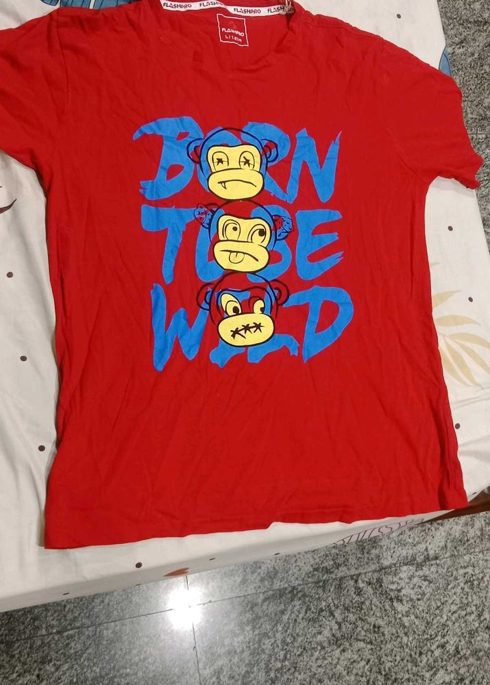 Red &#34;Born to Be Wild&#34; Graphic Tee