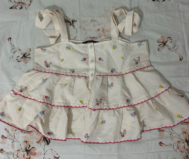 Floral Ruffle Tank Top