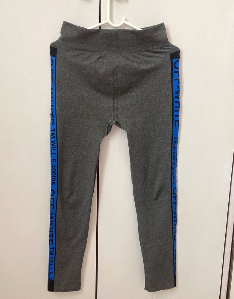 Off-White Gray Sports Wear Leggings