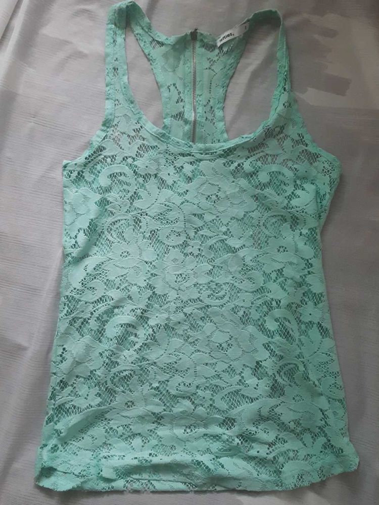 Blue Sheer Sleeveless Top