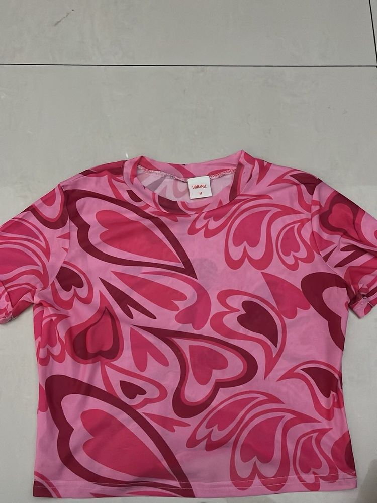 Pink Patterned T-Shirt