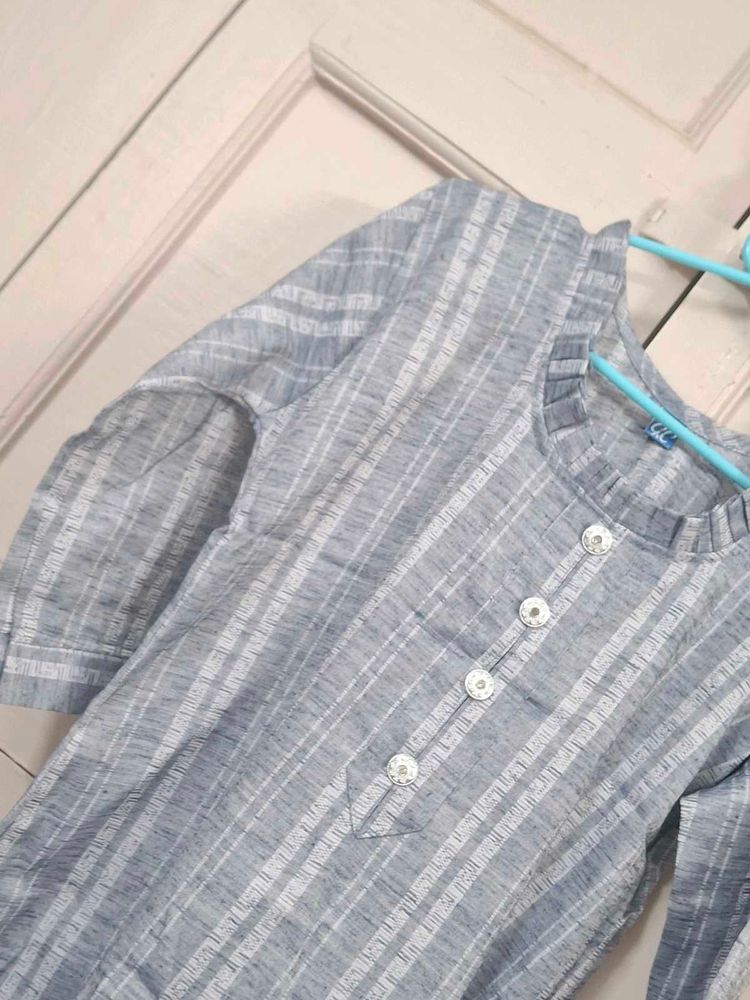Striped Grey Kurta