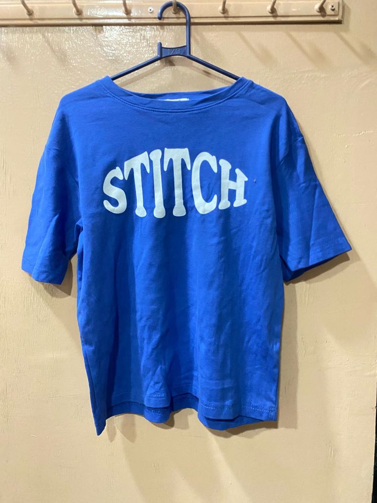 Blue STITCH Graphic Tee