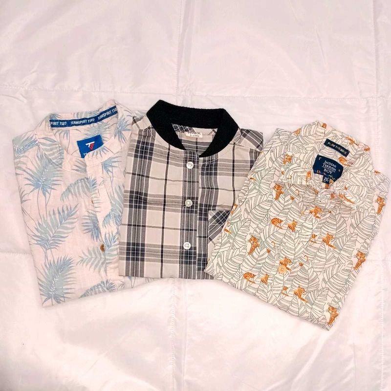 Boys&#39; Button-Down Shirt Bundle(Pack Of 3)