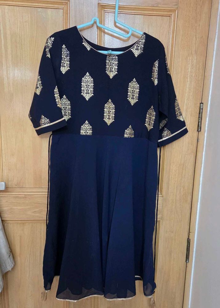 Elegant Navy Blue Kurta