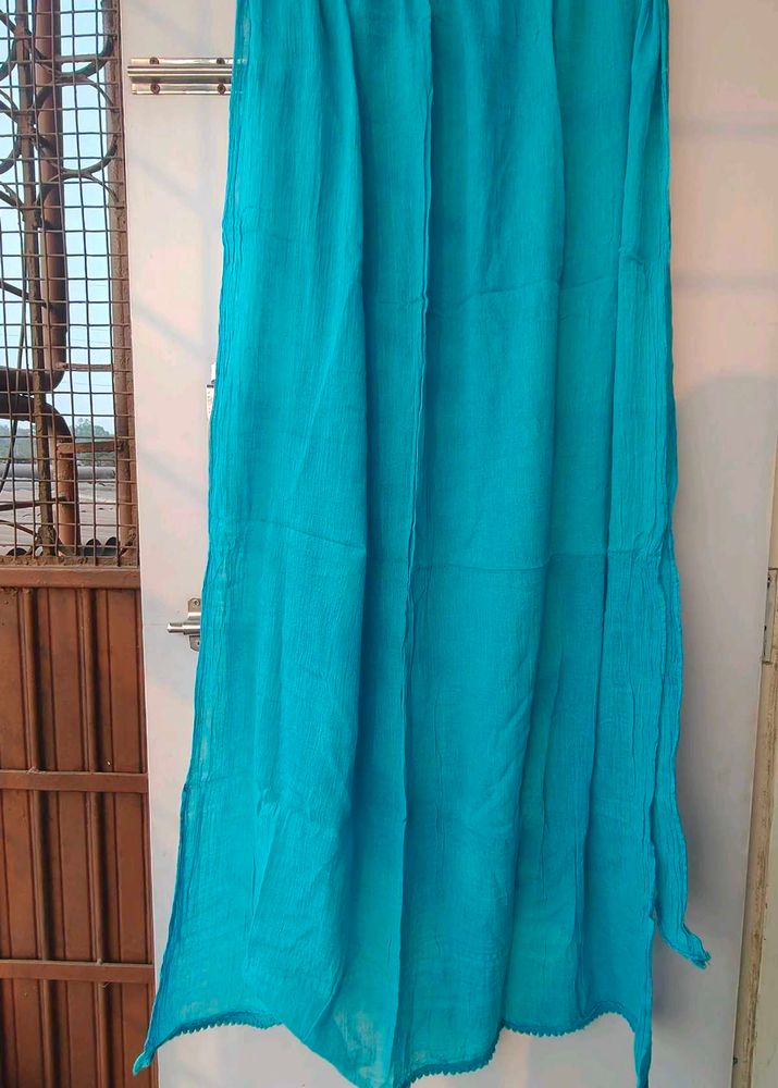 Teal Dupatta - Lightweight Fabric